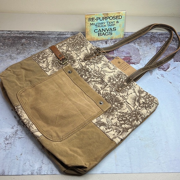 Clea Ray Bags Clea Ray Tote Bag Repurposed Canvas Bagpurse Floral